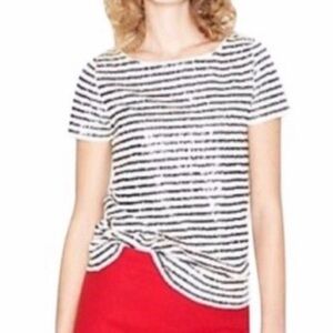 JCrew sequence Striped Black and White Women's Top